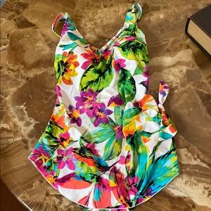 Maxine of Hollywood Floral One Piece Swimsuit - Multicolor